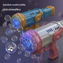                             Bublifuková pištoľ ANGEL s modrým svetlom                        