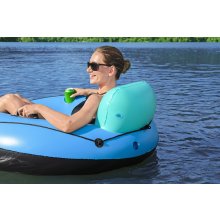                             BESTWAY 43108 - Nafukovací kruh s opierkou a sieťovaným dnom, Ø 119 cm                        