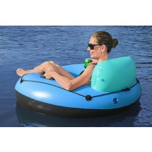                             BESTWAY 43108 - Nafukovací kruh s opierkou a sieťovaným dnom, Ø 119 cm                        