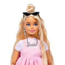                             Barbie deluxe modelka - šaty s mašľou                        