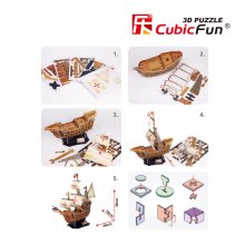                             CubicFun - Puzzle 3D Santa Maria - 113 dielikov                        