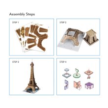                             CubicFun - Puzzle 3D Eiffelova veža - 35 dielikov                        