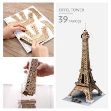                             CubicFun - Puzzle 3D Eiffelova veža - 35 dielikov                        