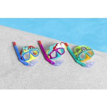                             BESTWAY 24059 - Potápačská maska ​​so šnorchlom AquaPals od 3 rokov - 3 druhy                        