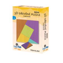                             Hlavolam - Mini 3D drevené puzzle viac druhov                        