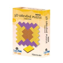                             Hlavolam - Mini 3D drevené puzzle viac druhov                        
