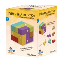                             Hlavolam - IQ Drevená kocka                        