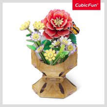                             CubicFun - Puzzle 3D Kytica z kvetov kamélií 109 dielikov                        