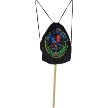                             Čierny Hobby Horse 73 cm, s čiernym batohom, so zvukom koňa                        