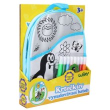                             Batoh Krtko vymaľovávací modrý 30 cm + 8 fixiek                        