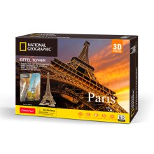                             CubicFun - Puzzle 3D National Geographic - Eiffelova veža 80 dielikov                        