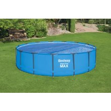                             BESTWAY 58253 - Solárna plachta na bazén 462 cm modrá guľatá                        