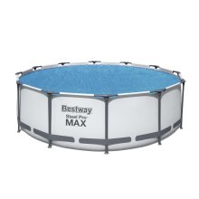                             BESTWAY 58242 - Solárna plachta na bazén 356 cm modrá guľatá                        
