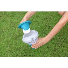                             BESTWAY 58701 - Dávkovací plavák s ochrannou rukavicou Chemguard pre tablety 7,6 cm                        
