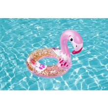                             BESTWAY 36306 - Nafukovací kruh s trblietkami - plameniak, labuť, priemer 61 cm                        