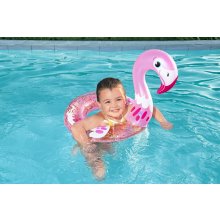                             BESTWAY 36306 - Nafukovací kruh s trblietkami - plameniak, labuť, priemer 61 cm                        
