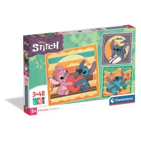 Clementoni - Puzzle 3x48 Štvorcové Stitch