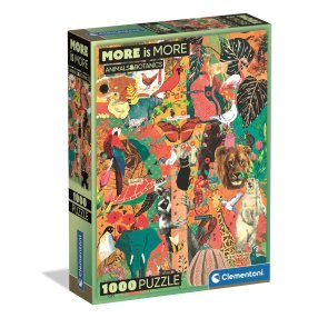 Clementoni - Puzzle 1000 More is More - Zvieratá a botanika
