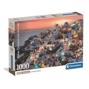 Clementoni - Puzzle 1000 Odtiene Santorini