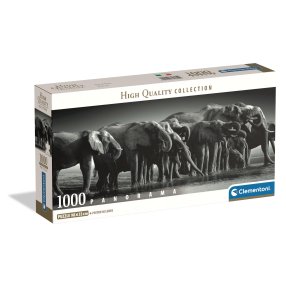 Clementoni - Puzzle 1000 Panorama Stádo obrov