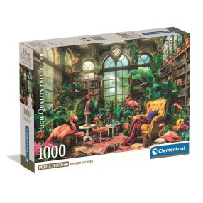 Clementoni - Puzzle 1000 Skleníková knižnica