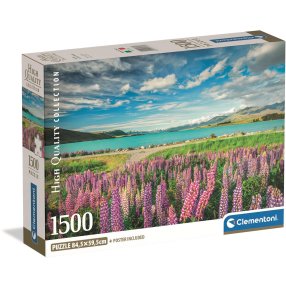 Clementoni - Puzzle 1500 Lupiny pri jazere Tekapo