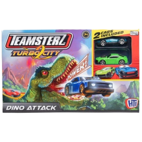 Teamsterz dráha dinosaurus + 3 autíčka