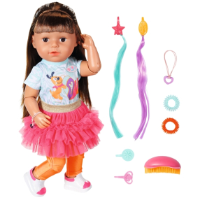 Starší sestřička BABY born Play & Style, brunetka, 43 cm