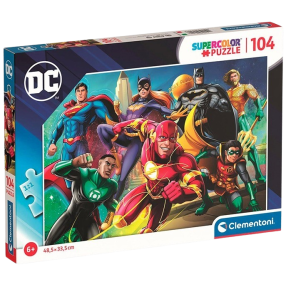 Clementoni - Puzzle 104 DC Comics: Liga spravedlonosti