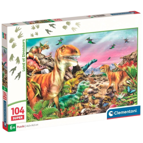 Clementoni - Puzzle 104 Země dinosaurů