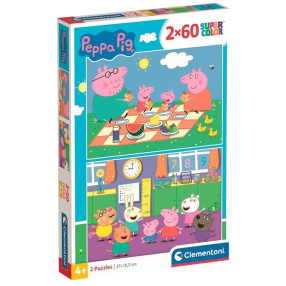 Clementoni - Puzzle 120 Prasátko Peppa piknik 2x60 dílků