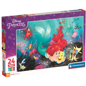 Clementoni - Puzzle 24 Disney princezny: Malá mořská víla MAXI