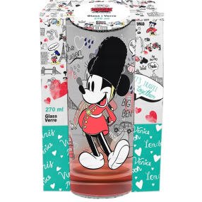 Disney Mickey sklenice 270 ml - červená