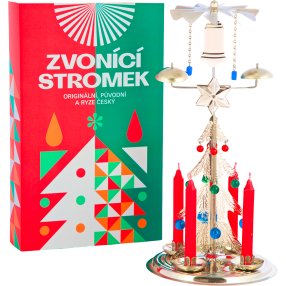 Tradičné anjelské zvonenie - Zvoniaci stromček strieborný