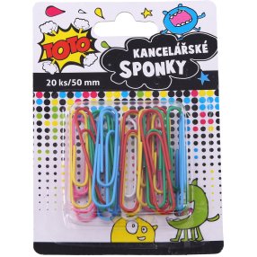 TOTO Sponka kancelárska farebná 20 ks, 50 mm