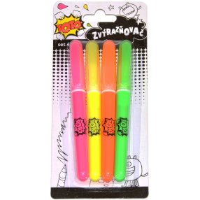 TOTO Zvýrazňovače fluo sada 4 ks