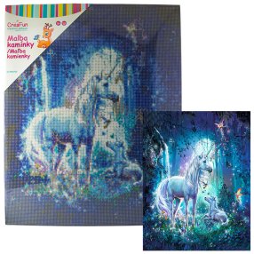 Diamantové maľovanie - Pegas a mláďa 40 x 50 cm