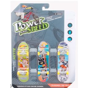 Skateboard - súprava 3ks (veľ.9,5x2,5 cm)