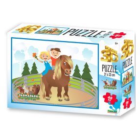 PRIME 3D PUZZLE - FARMAPARK KONÍK 48 dielikov