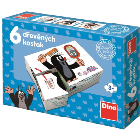 Dino - Drevené licenčné kocky Krtko 6 kociek