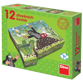 Dino - Drevené licenčné kocky Krtko a priatelia 12 kociek