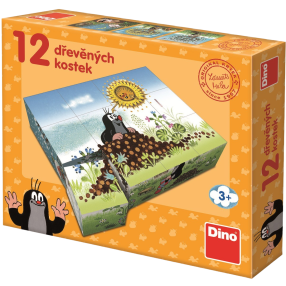 Dino - Drevené kocky Krtkov rok 12 kociek