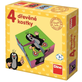 Dino - Drevené licenčné kocky Krtko 4 kocky