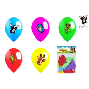 Balónik nafukovací 30 cm Krtko + kamaráti - sada 5ks, 5 designu
