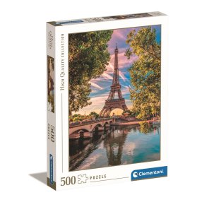 Clementoni - Puzzle 500 Pozdĺž rieky Seiny