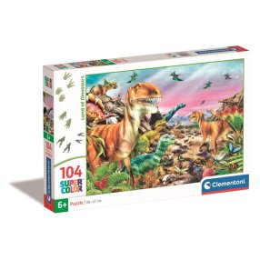 Clementoni - Puzzle 104 krajiny dinosaurov