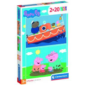 Clementoni - Puzzle 2x20 Prasiatko Peppa