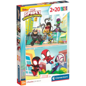 Clementoni - Puzzle 40 Spidey a jeho úžasní kamaráti 2x20 dielikov