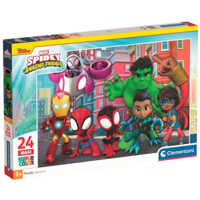 Clementoni - Puzzle 24 Spidey a jeho úžasní priatelia MAXI