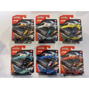 Kovový model formule F1 1:60 s naťahovacím pohonom - 6 druhov